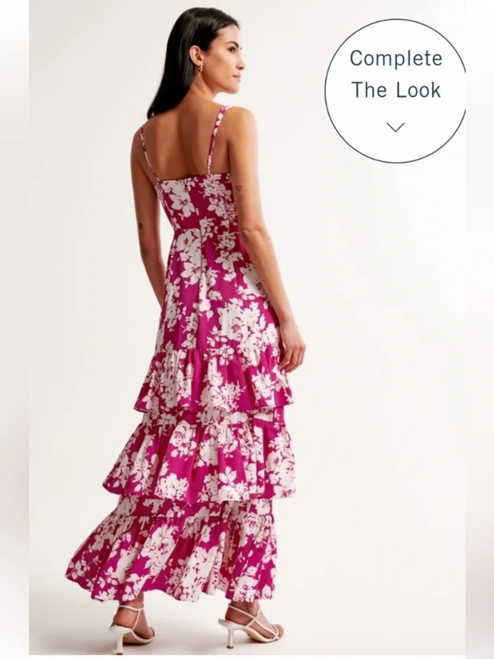 Abercrombie & Fitch Magenta Floral Maxi Dress